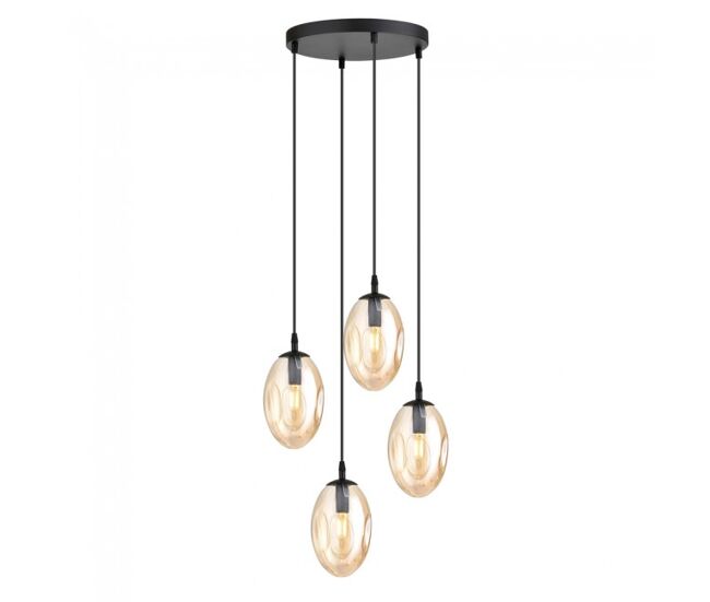 Lámpara de techo celeste ámbar 4 luces marca wonderlamp