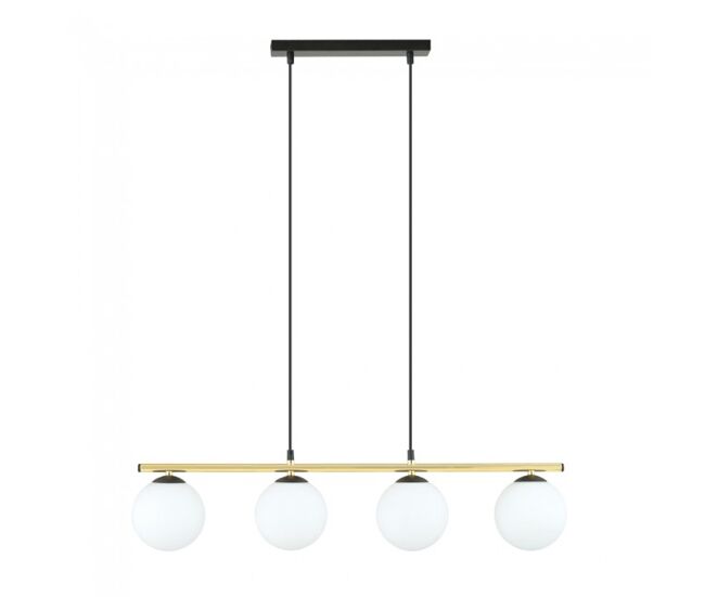 Lámpara colgante etisa negro 4 luces marca wonderlamp