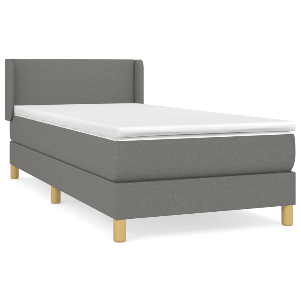 Cama box spring 100x200 Gris Oscuro