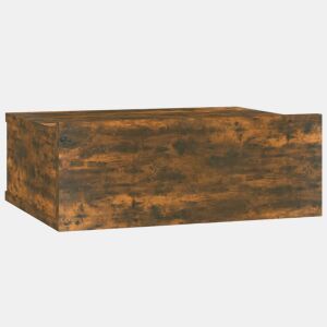 vidaXL Mesa cabeceira suspensa 40x30x15cm derivados madeira cor fumado
