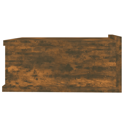 vidaXL Mesa cabeceira suspensa 40x30x15cm derivados madeira cor fumado