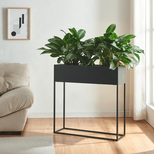 Suporte para plantas Joensuu 80x80x25 cm - Preto en.casa