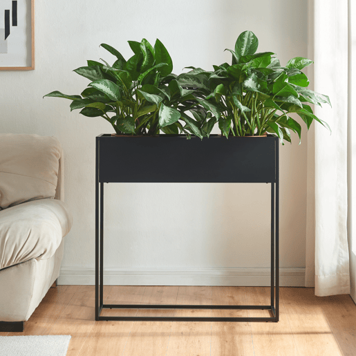 Suporte para plantas Joensuu 80x80x25 cm - Preto en.casa