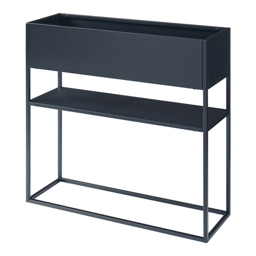 Suporte para plantas Joensuu com prateleira 80x80x25 cm - Preto en.casa