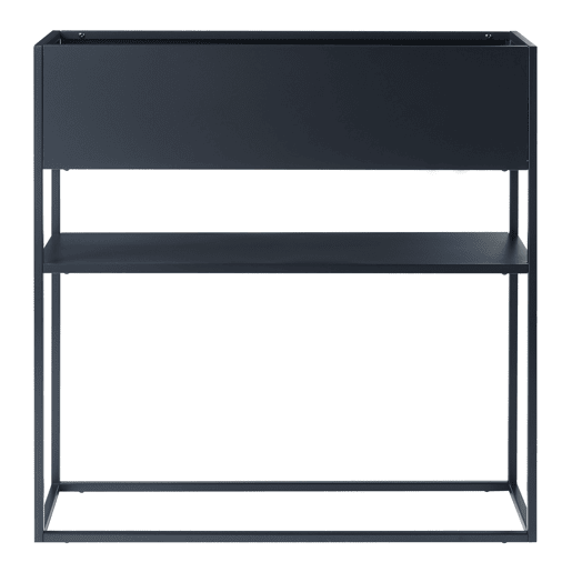 Suporte para plantas Joensuu com prateleira 80x80x25 cm - Preto en.casa