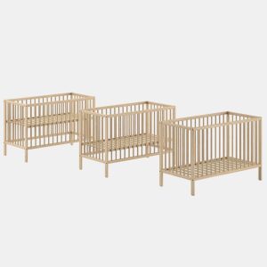 Berço bebé 60x120 e trocador Vipack Meryl Madeira