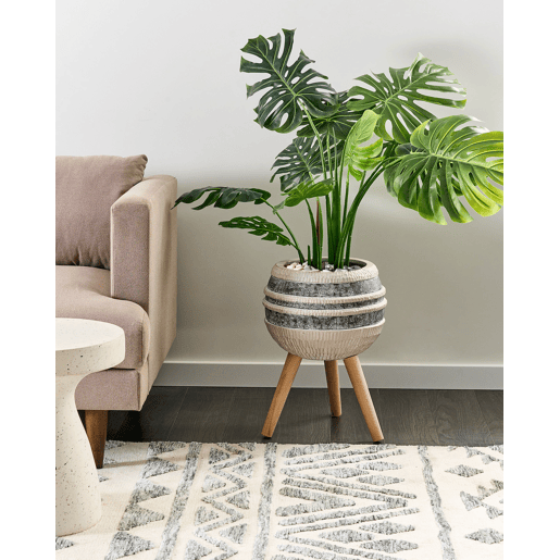 Beliani Vaso alto para plantas ATHYRIUM