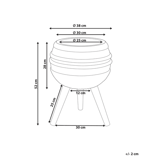 Beliani Vaso alto para plantas ATHYRIUM