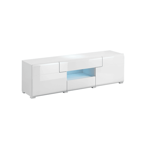 Suporte de TV 2 portas 2 gavetas 159 cm Jules Branco