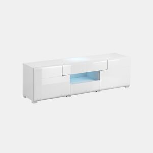 Suporte de TV 2 portas 2 gavetas 159 cm Jules Branco