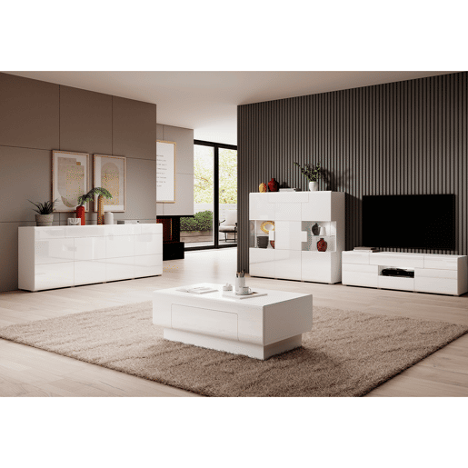 Suporte de TV 2 portas 2 gavetas 159 cm Jules Branco