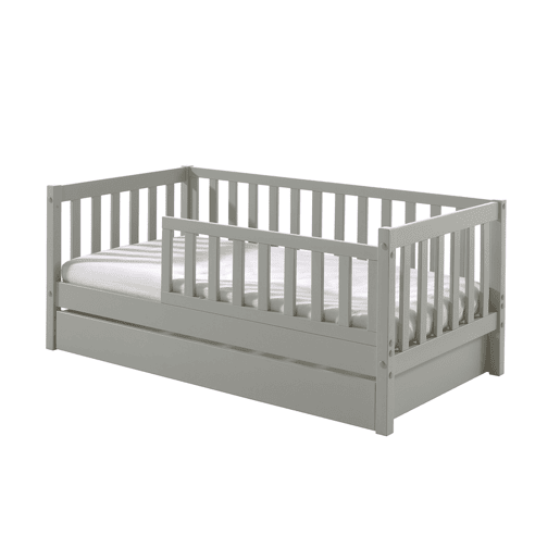 Cama Vipack Tod 70x140 incluindo estrado e gaveta Cinzento