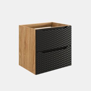 Móvel de toucador Elora 60cm preto e madeira