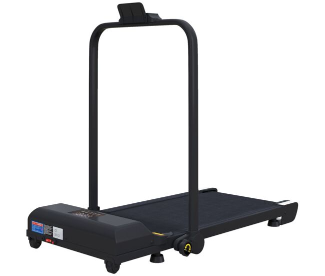Homcom cinta de correr plegable, andar caminadora eléctrica para casa 2 en 1, debajo del escritorio con 2,5hp, 10 km/h, pantalla led y control remoto,