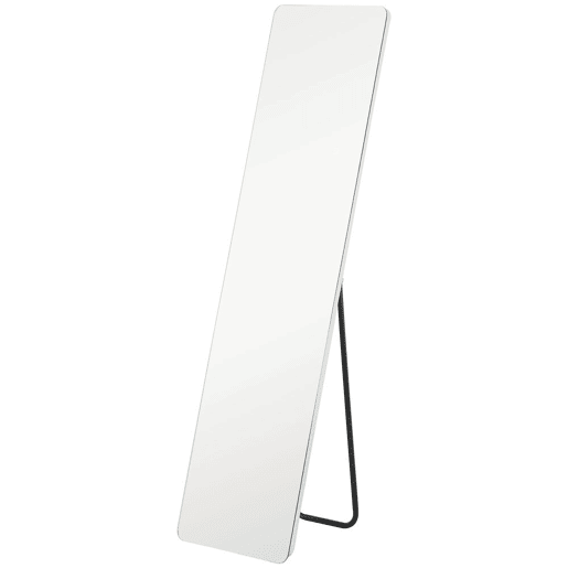 HOMCOM Espelho de Pé com Luz LED 40x150 cm Espelho de Corpo Inteiro sem Estrutura com Iluminação de 3 Cores Função de Memória e Tátil para Sala de Estar Dormitório Transparente