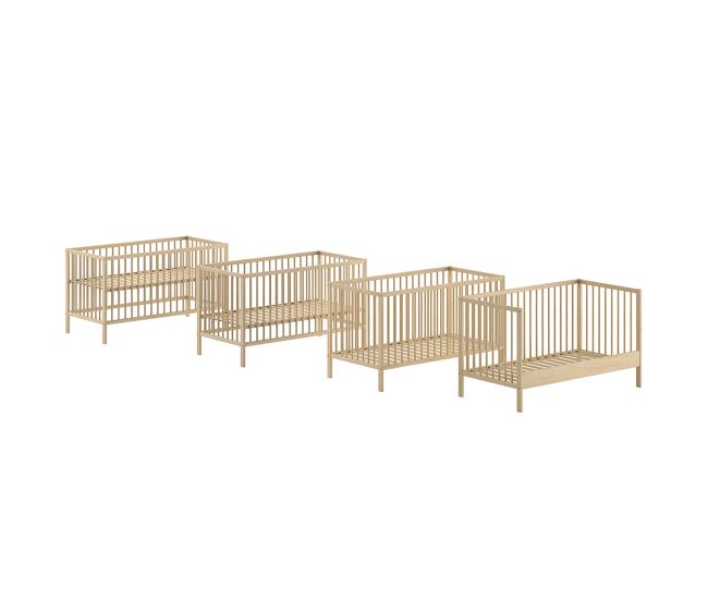 Cama evolutiva 70x140 y cambiador vipack meryl madera