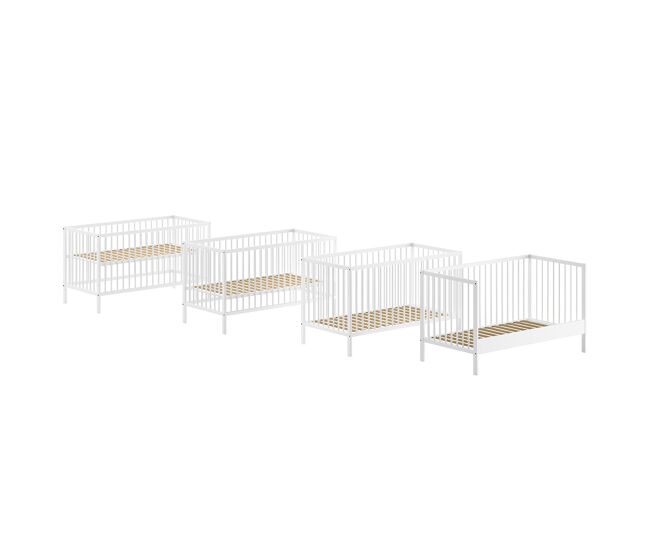 Cuna evolutiva y cambiador vipack meryl 70x140 blanco