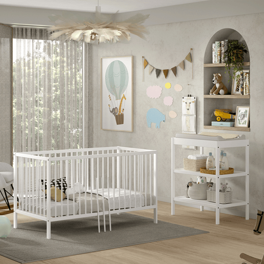 Berço evolutivo 70x140 e trocador Vipack Meryl Branco