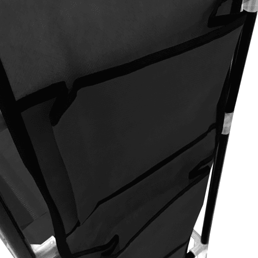 Sapateira modular de metal Nyana Home até 18 pares 108x46x27cm, 3 bolsos laterais, 6 alturas Preto.