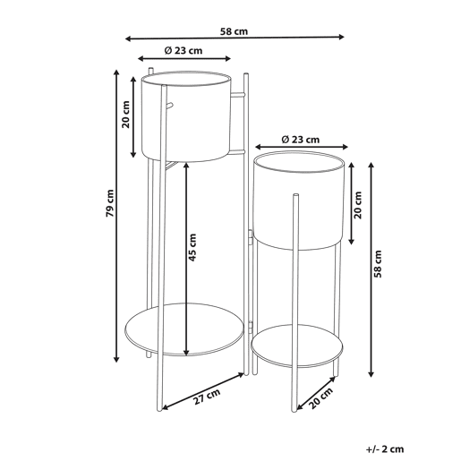 Beliani Suporte para vasos ULMUS