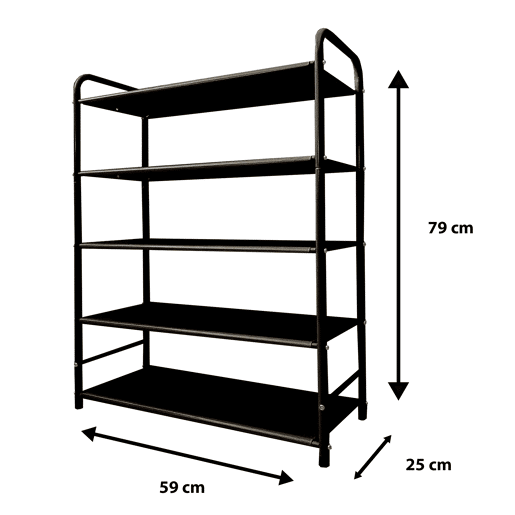 Sapateira de Metal 20 Pares Nyana Home Preto