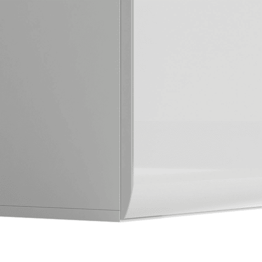Vitrina 2 portas com LED Darrel Branco laquê e Madeira Vitrina 2 portas com LED Darrel Branco laquê e Madeira