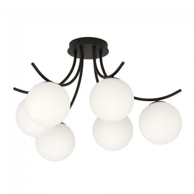 Plafón de techo Barino (6 luces) Acero  Nórdico