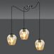 Lámpara colgante Maranto (3 luces) Cristal - Metal Moderno Lámpara colgante Maranto (3 luces) Cristal - Metal Moderno Ambar