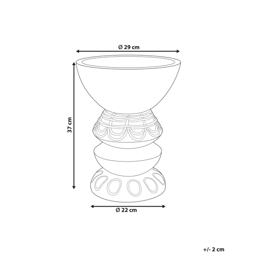 Vaso DISPORUM 29 cm Castanho claro