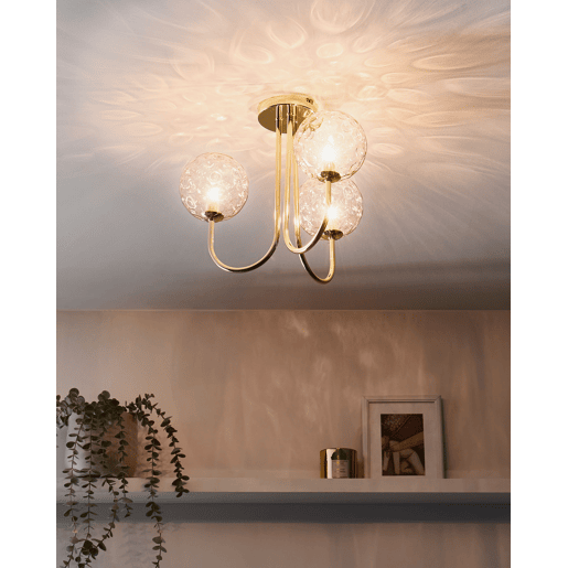 Iluminação de tecto ANADYR Vidro Creme Iluminação de tecto ANADYR Vidro Creme