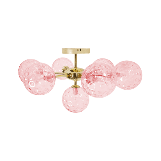 Iluminação de tecto ANADYR Vidro Rosa Iluminação de tecto ANADYR Vidro Rosa