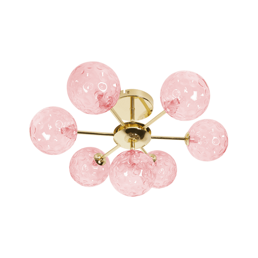 Iluminação de tecto ANADYR Vidro Rosa Iluminação de tecto ANADYR Vidro Rosa