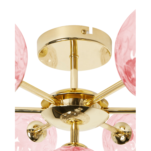 Iluminação de tecto ANADYR Vidro Rosa Iluminação de tecto ANADYR Vidro Rosa