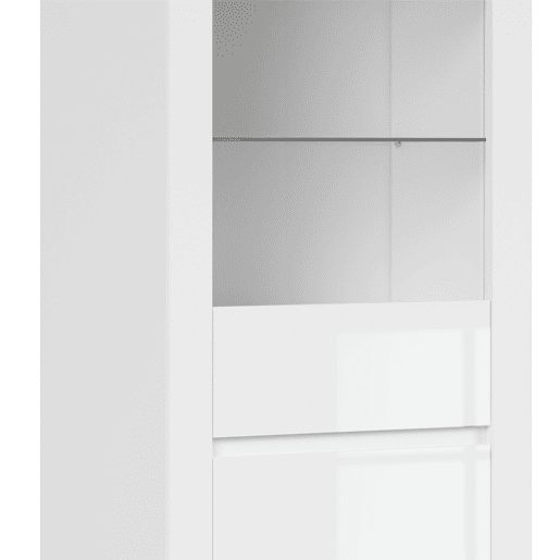 Vitrina de 2 portas Hella Branco e Madeira