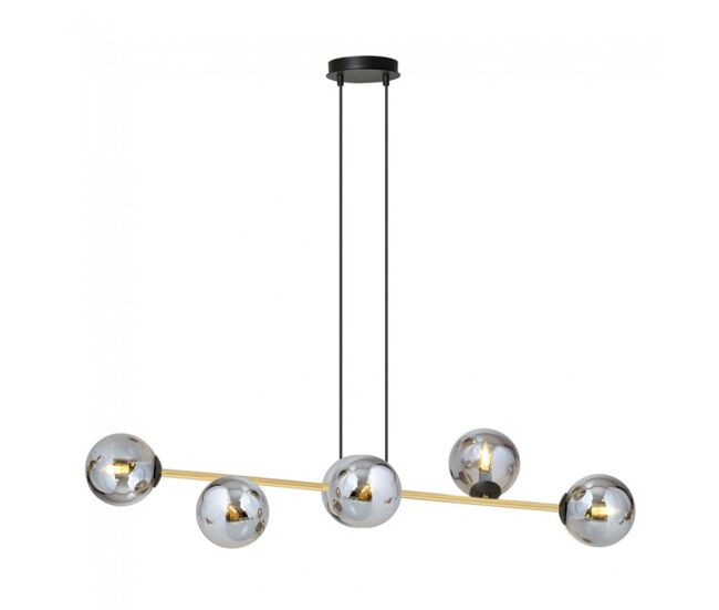 Lámpara de techo cuaron grafito 6 luces marca wonderlamp