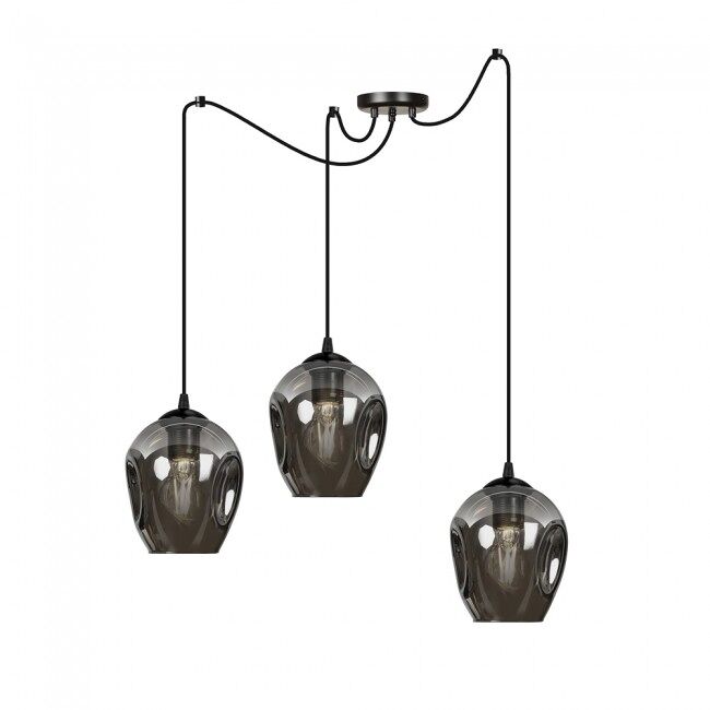 Lámpara colgante Maranto (3 luces) Cristal - Metal  Moderno