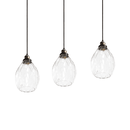 Candeeiro suspenso COOSA Vidro Transparente Candeeiro suspenso COOSA Vidro Transparente