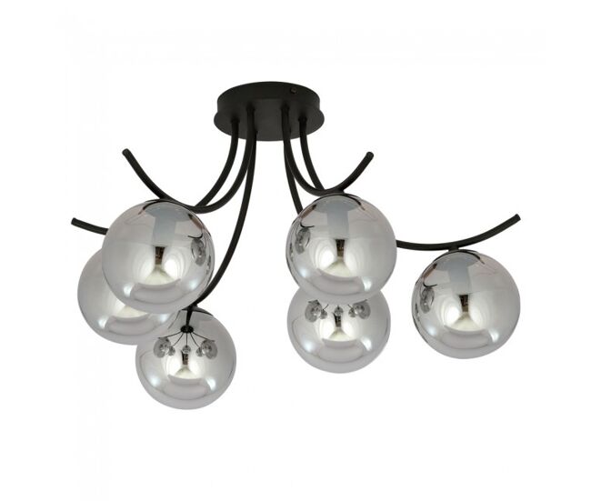 Plafón de techo barino grafito 6 luces marca wonderlamp