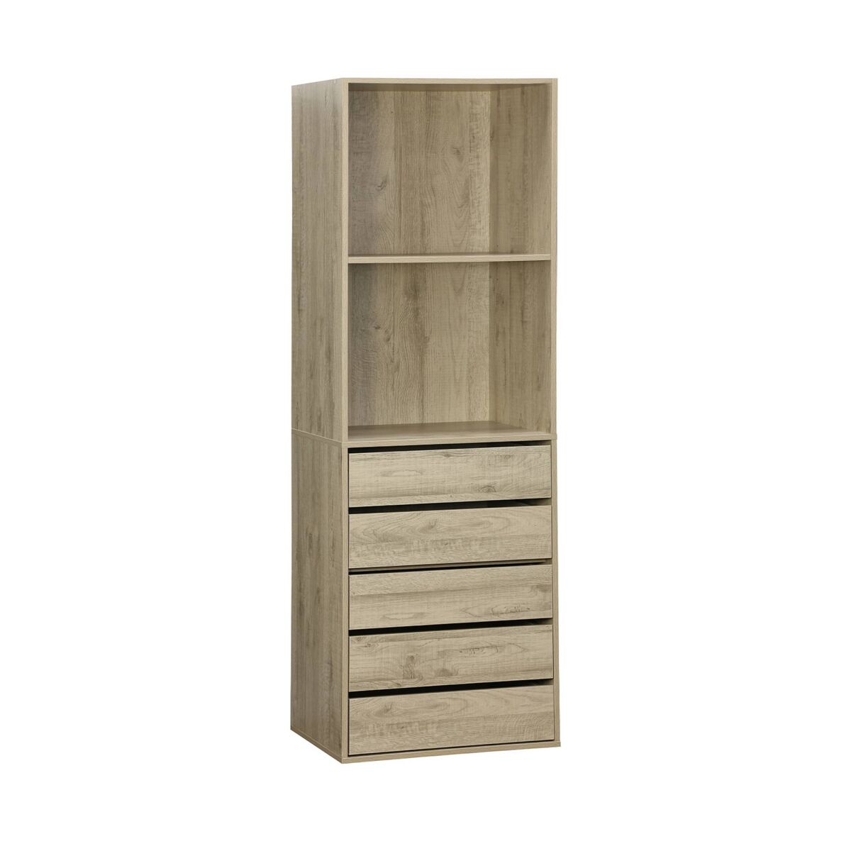 Módulo de vestidor con 5 cajones, modulo, natural, 60x45x180 cm
