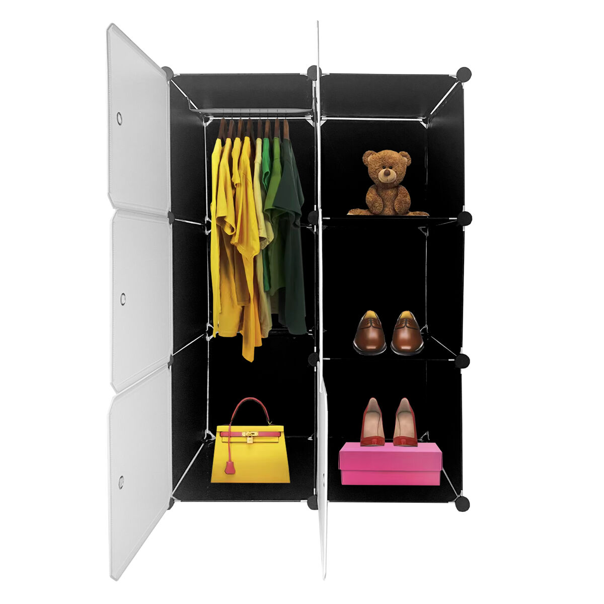 Armario Vestidor Cube Personalizable Boxed Basic Nyana Home 6 Cubos 75 Negro