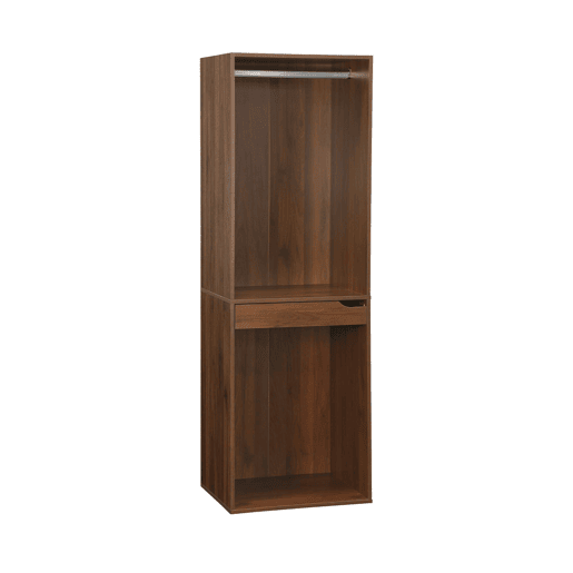 Módulo de guarda-roupa com espaço para pendurar e suporte para calças, Modulo, Madeira de nogueira, 60x45x180 cm
