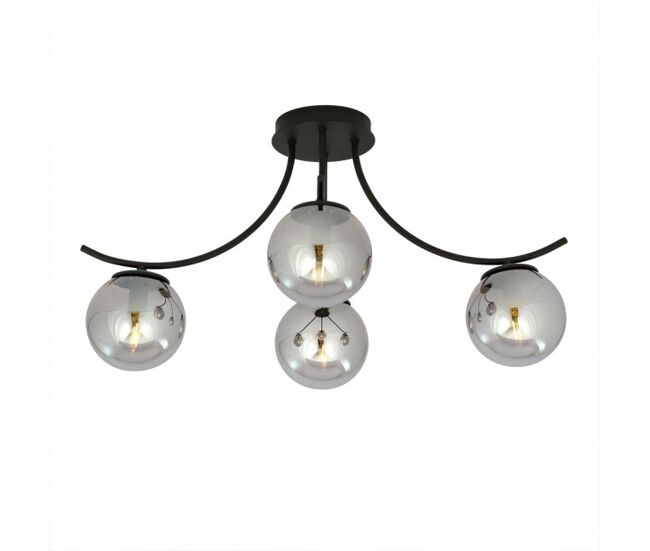 Plafón de techo barino grafito 4 luces marca wonderlamp