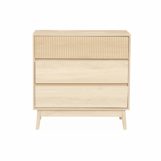 Cómoda com efeito de madeira, 3 gavetas, Linear, bois clair, 80x40x80 cm Cómoda com efeito de madeira, 3 gavetas, Linear, bois clair, 80x40x80 cm
