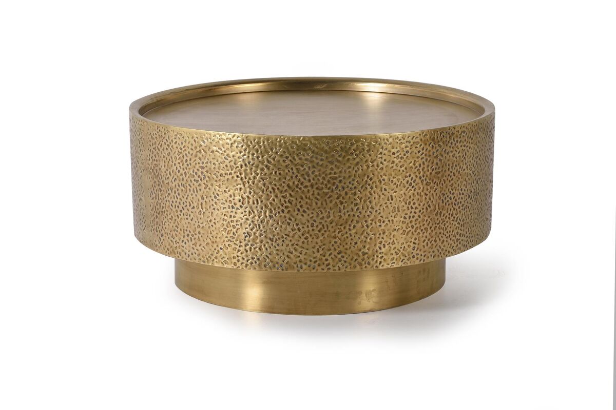 Mesa aluminio y bronce color dorado 40x80x80