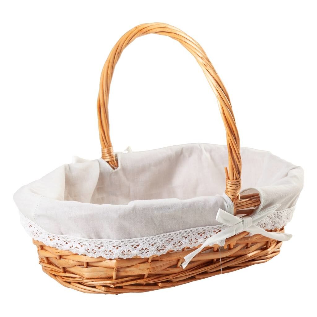 Cesta de mimbre natural