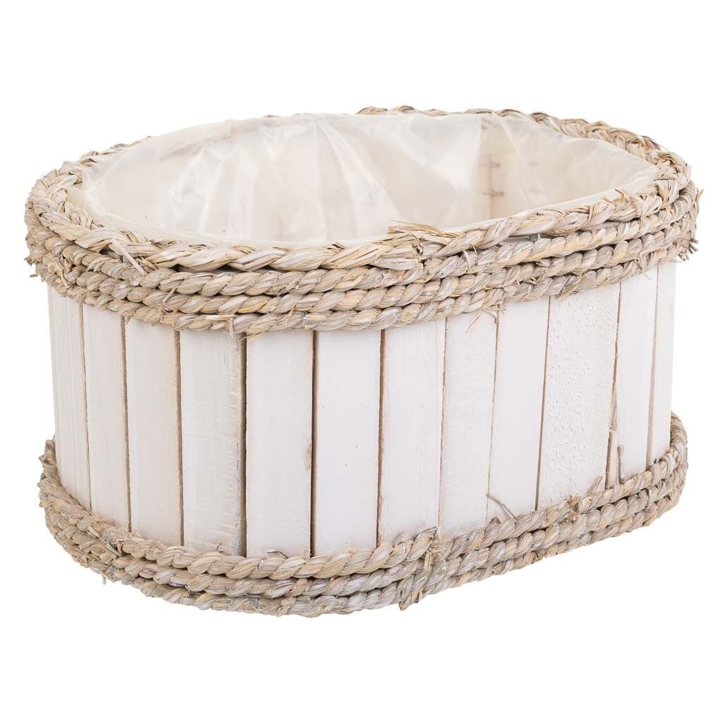 Cesto de madera y cuerda