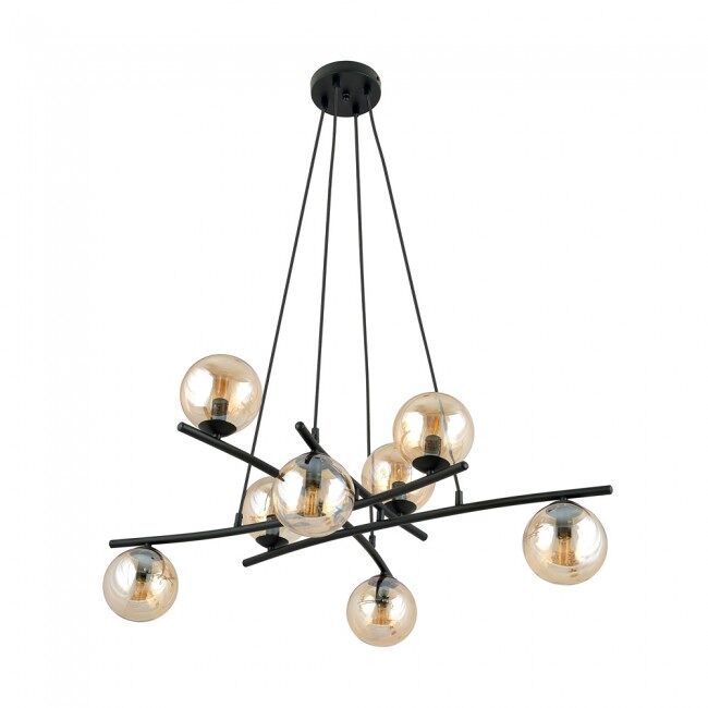 Lámpara colgante lotra ámbar 8 luces marca wonderlamp