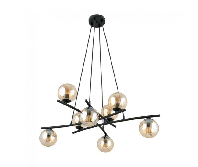 Lámpara colgante lotra ámbar 8 luces marca wonderlamp