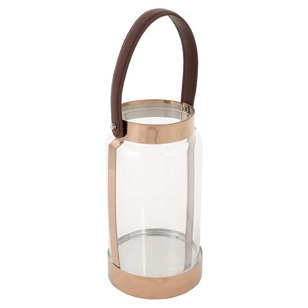 Farol de acero inoxidable y cristal