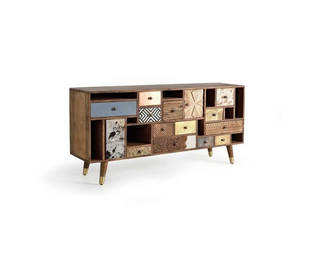 Aparador alexandra house living natural madera de mango 160 x 76 x 40 cm